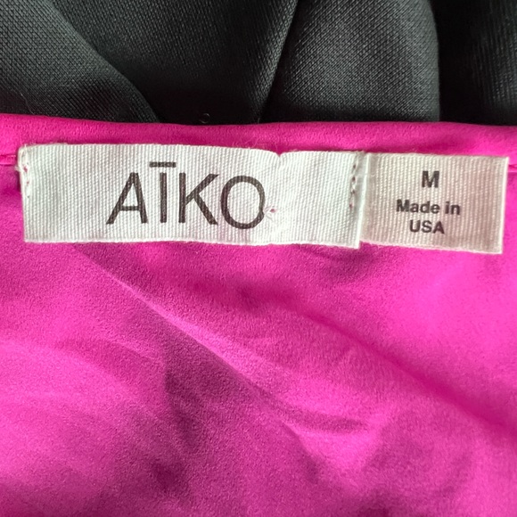 Aiko double camisole made in USA orange & pink Sz M - Picture 6 of 8